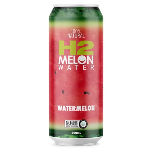 H2 500ML X 12 WATERMELON WATER CAN