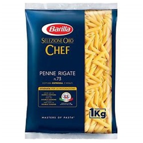 BARILLA 12X1KG PENNE RIGATE CHEF'S RANGE