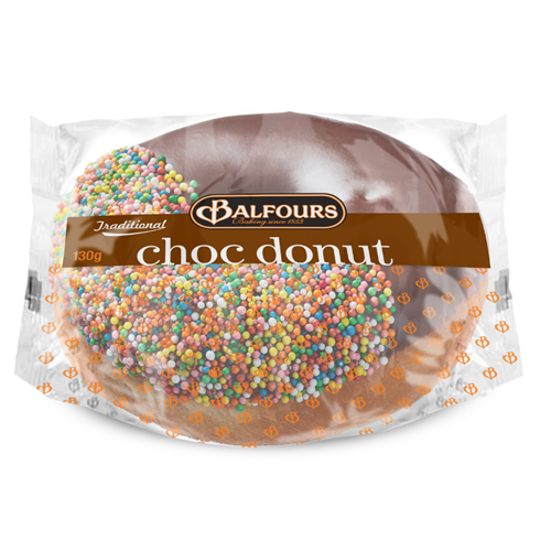 BALFOURS 12x130G CHOC DONUT 100s & 1000s