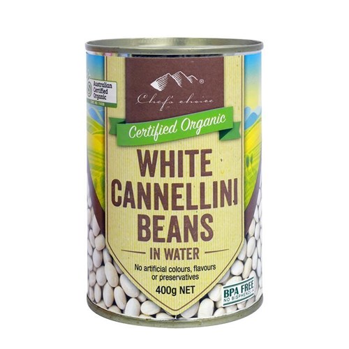 CHEFS CHOICE 400G ORGANIC CANNELLINI BEANS