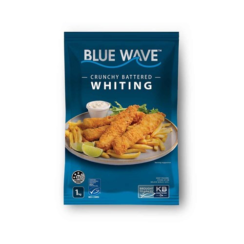BLUE WAVE 1KG CRUNCHY BATTERED WHITING 70G