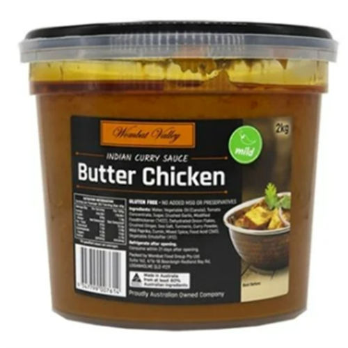 WOM 2KG GF BUTTER CHICKEN SIMMER SAUCE 