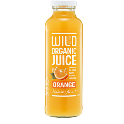 WILD ONE 360ML X 12 WILD ORGANIC ORANGE JUICE