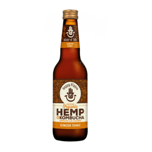 HAPPY HIPPIE 330ML X 12 HEMP GINGER KOMBUCHA