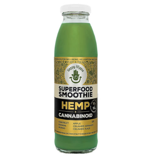 HAPPY HIPPIE 350ML X 12 HEMP CANNABINOID SMOOTHIE