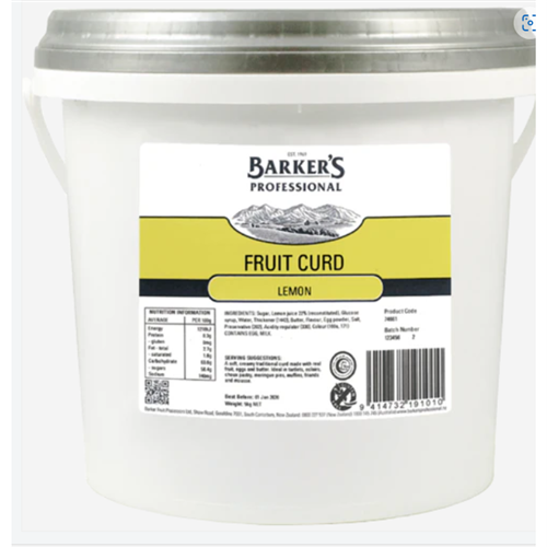 BARKER'S 5KG LEMON CURD