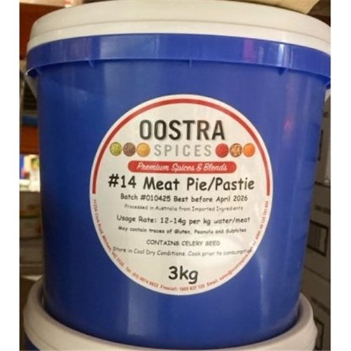 OOSTRA 3KG MEAT PIE/PASTIE MELANGE