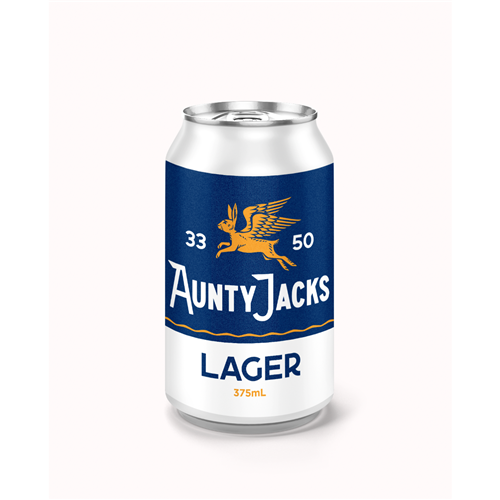 AUNTY JACKS 375MLx24 5% LAGER