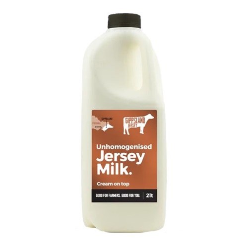 GIPPSLAND JERSEY 2LT X 6 UNHOMOGENISED MILK*
