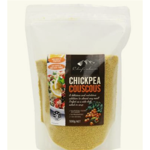 CHEFS CHOICE 500G CHICKPEA ORGANIC COUSCOUS*