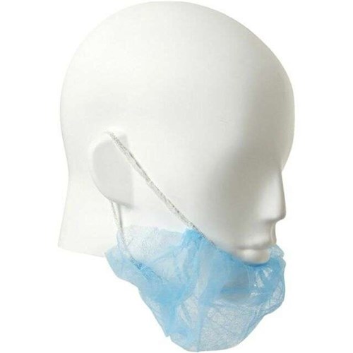 AB BEARD COVERS BLUE (500) NON WOVEN*