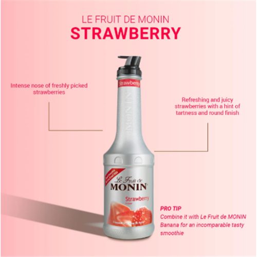 MONIN 4x1LT STRAWBERRY FRUIT PUREE*