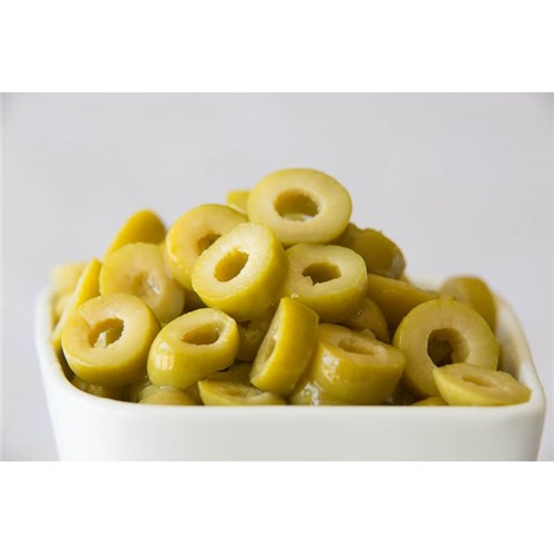 SF 10LT SLICED GREEN OLIVES*