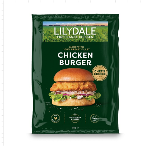 LILYDALE 1KG CRUMBED CHICKEN BURGER