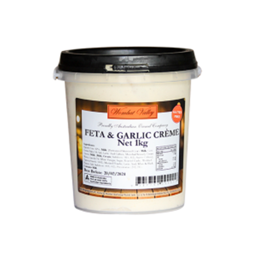 WOM 1KGx6 GF FETA AND GARLIC CREME*