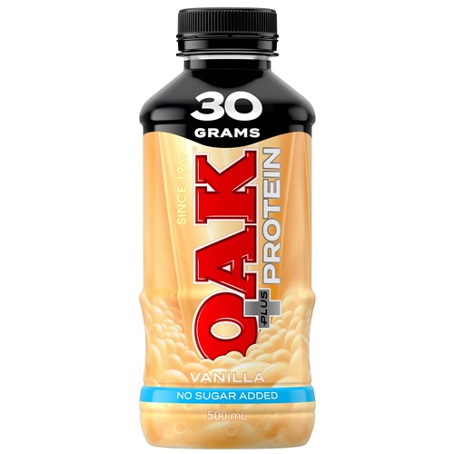 OAK PLUS 6 X 500ML VANILLA PROTEIN MILK*