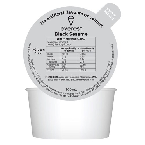 EF 100MLx24 BLACK SESAME DIXIE CUPS*