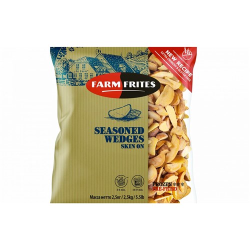 FARM FRITES 4x2.5KG SKIN ON WEDGES* 