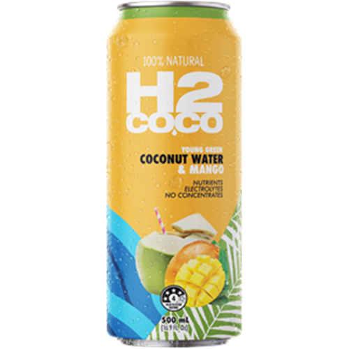 H2 500ML X 12 MANGO COCONUT WATER CAN 
