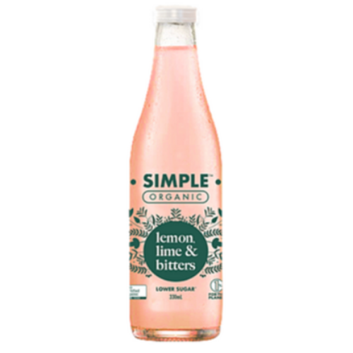 SIMPLE 330ML X 12 ORGANIC LEMON LIME & BITTERS