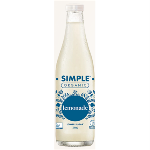 SIMPLE 330ML X 12 ORGANIC SPARKLING LEMONADE