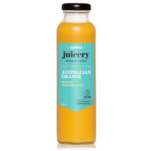 SIMPLE 325ML X 12 JUICERY AUSTRALIAN ORANGE