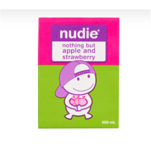 NUDIE KIDS 200ML X 10 APPLE & STRAWBERRY*