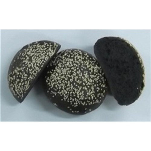 LAURENT 35G X 80 CHARCOAL BRIOCHE SEEDED BURGER BUN*