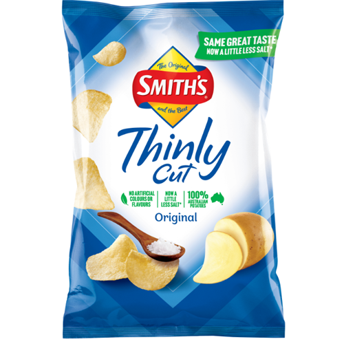 SMITHS 175G X 12 THINLY CUT ORIGINAL CHIPS*