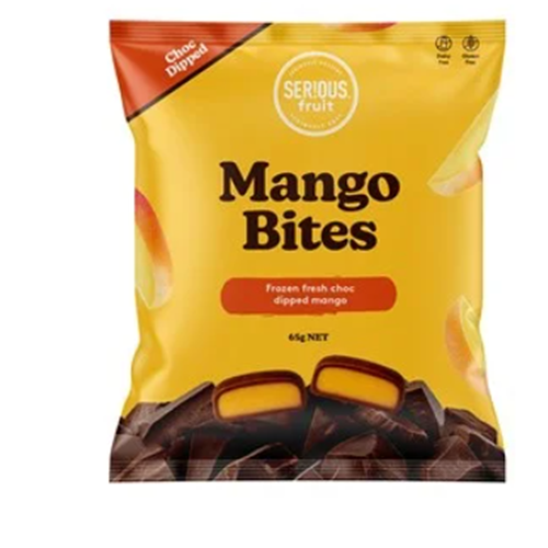 SERIOUS FRUIT 36x65G CHOC DIPPED MANGO BITES